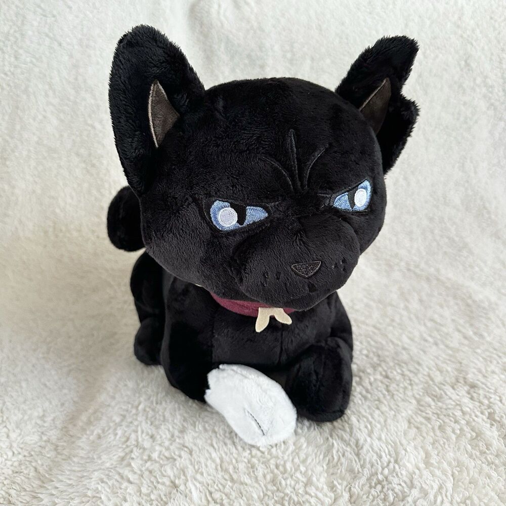 Warrior Cats Large Mystery 11” Plush Cat Scourge Black White Paw Stuffed Animal